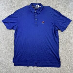 Polo Golf Ralph Lauren Polo Shirt Mens XL Blue Seminole Logo Pima Cotton Short